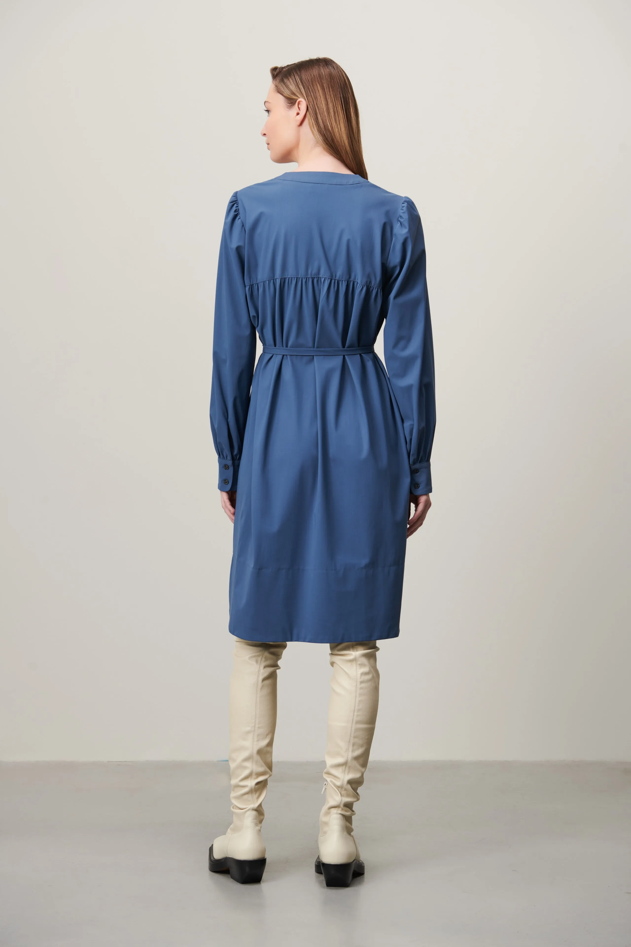 Lizette Dress Technical Jersey | Mid Blue