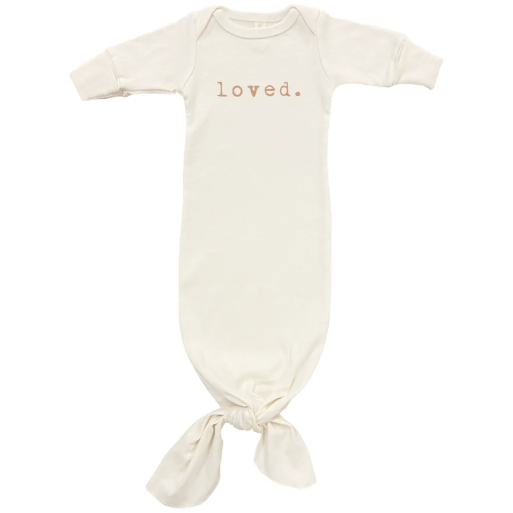 Loved - Organic Infant Gown - Clay