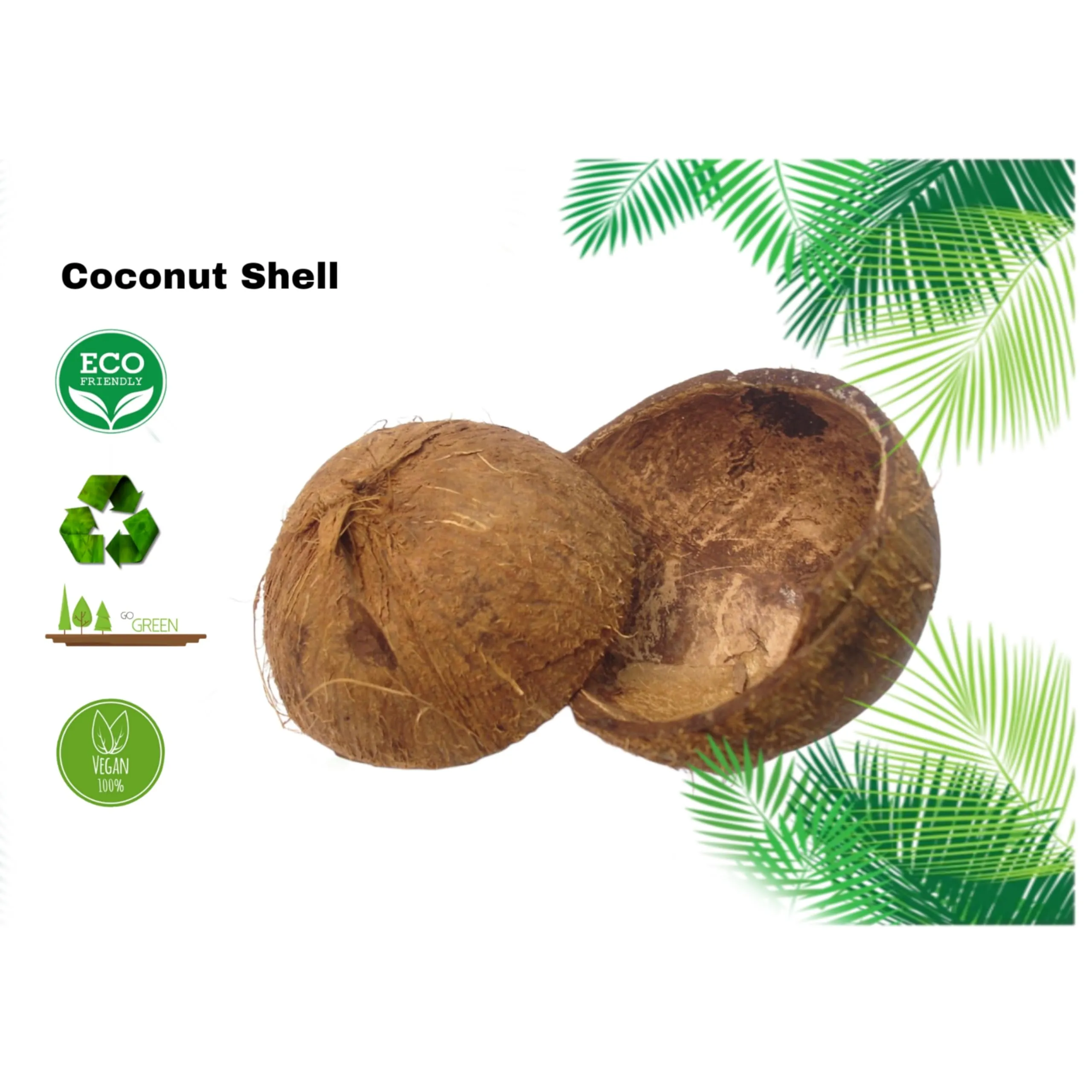 Lukogs Herbals 100% Natural Coconut Shells for Crafting, Gardening, and Home Décor – Eco-friendly, Durable, and Multi-Purpose (Pack of 15)