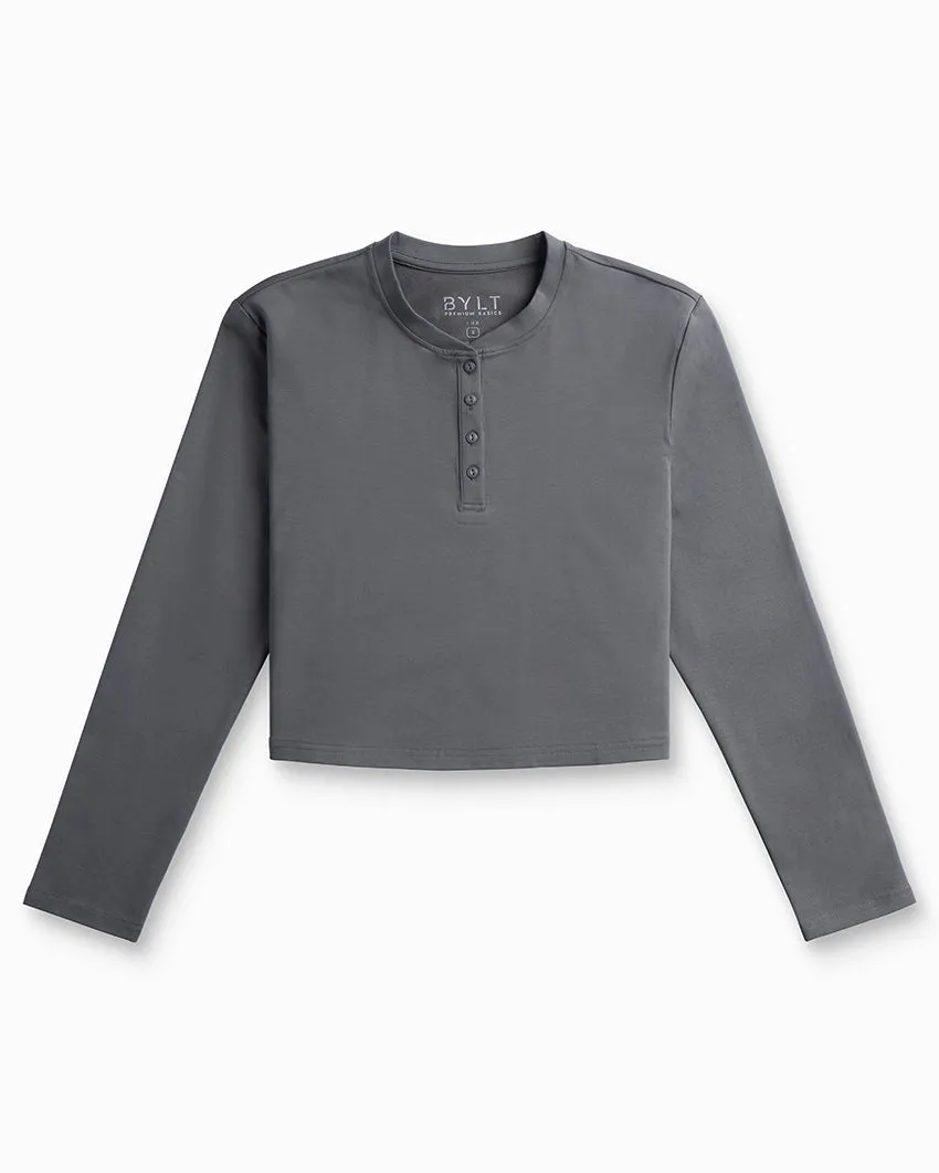 LUX Relaxed Henley Long Sleeve