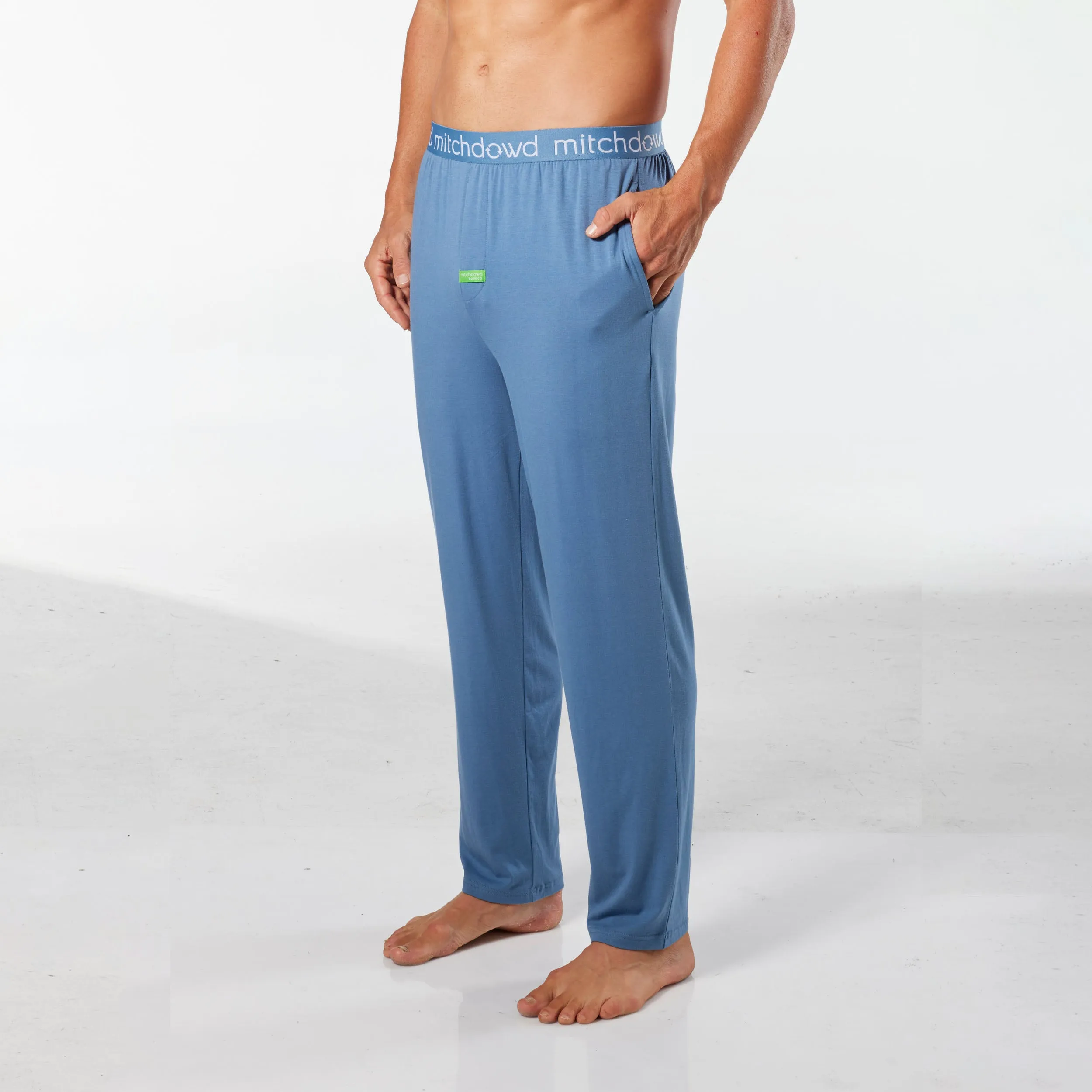 Men's Soft Bamboo Knit Sleep Pants - Blue