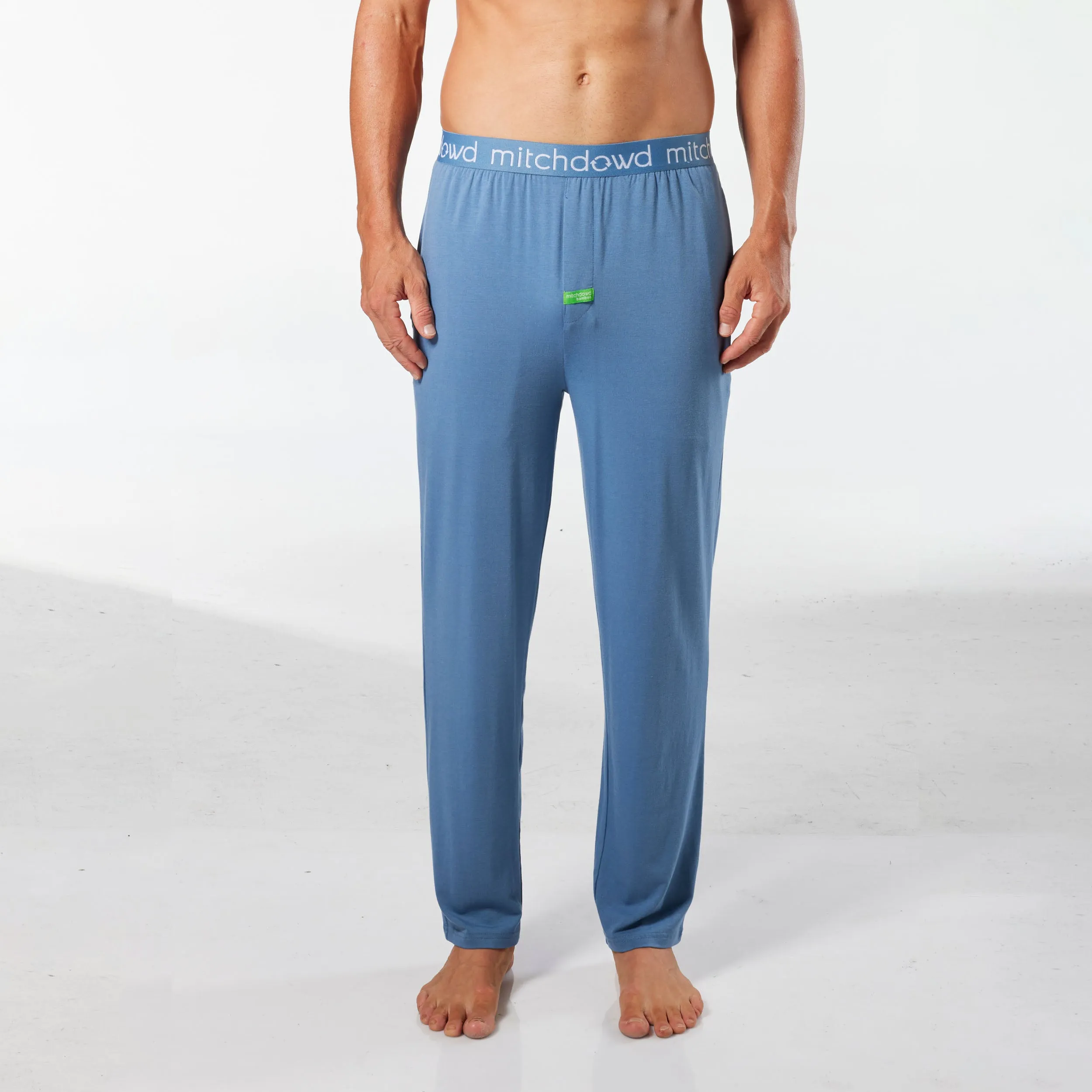 Men's Soft Bamboo Knit Sleep Pants - Blue