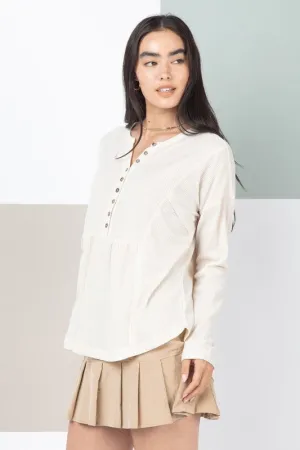 Monica Henley Top (Cream)