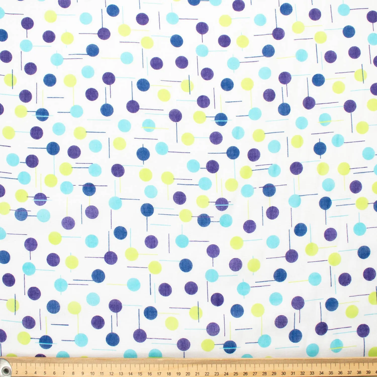 Multi-Color Dots Poly Printed Voile