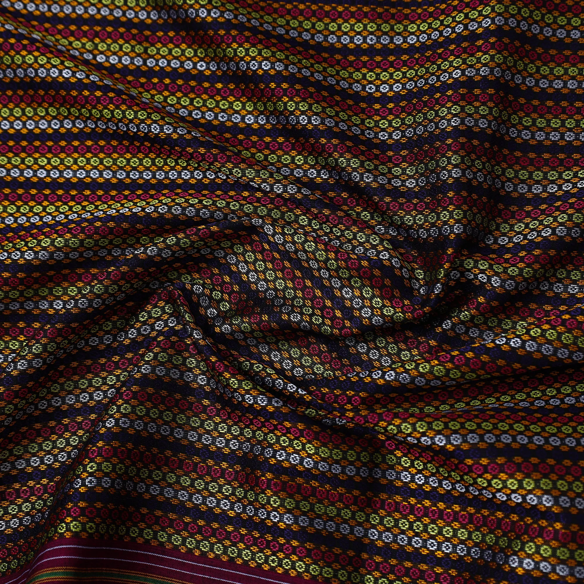 Multicolor - Traditional Khun Weave Cotton Fabric 02