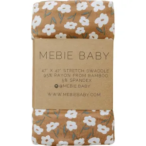 Mustard Floral Bamboo Stretch Swaddle