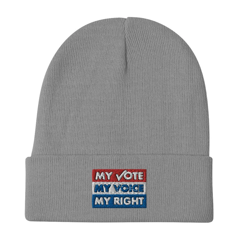 MY VOTE, MY VOICE, MY RIGHT Beanie