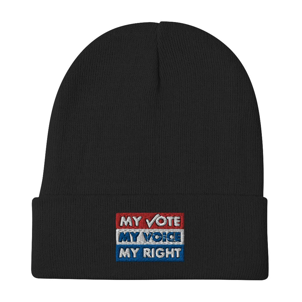 MY VOTE, MY VOICE, MY RIGHT Beanie