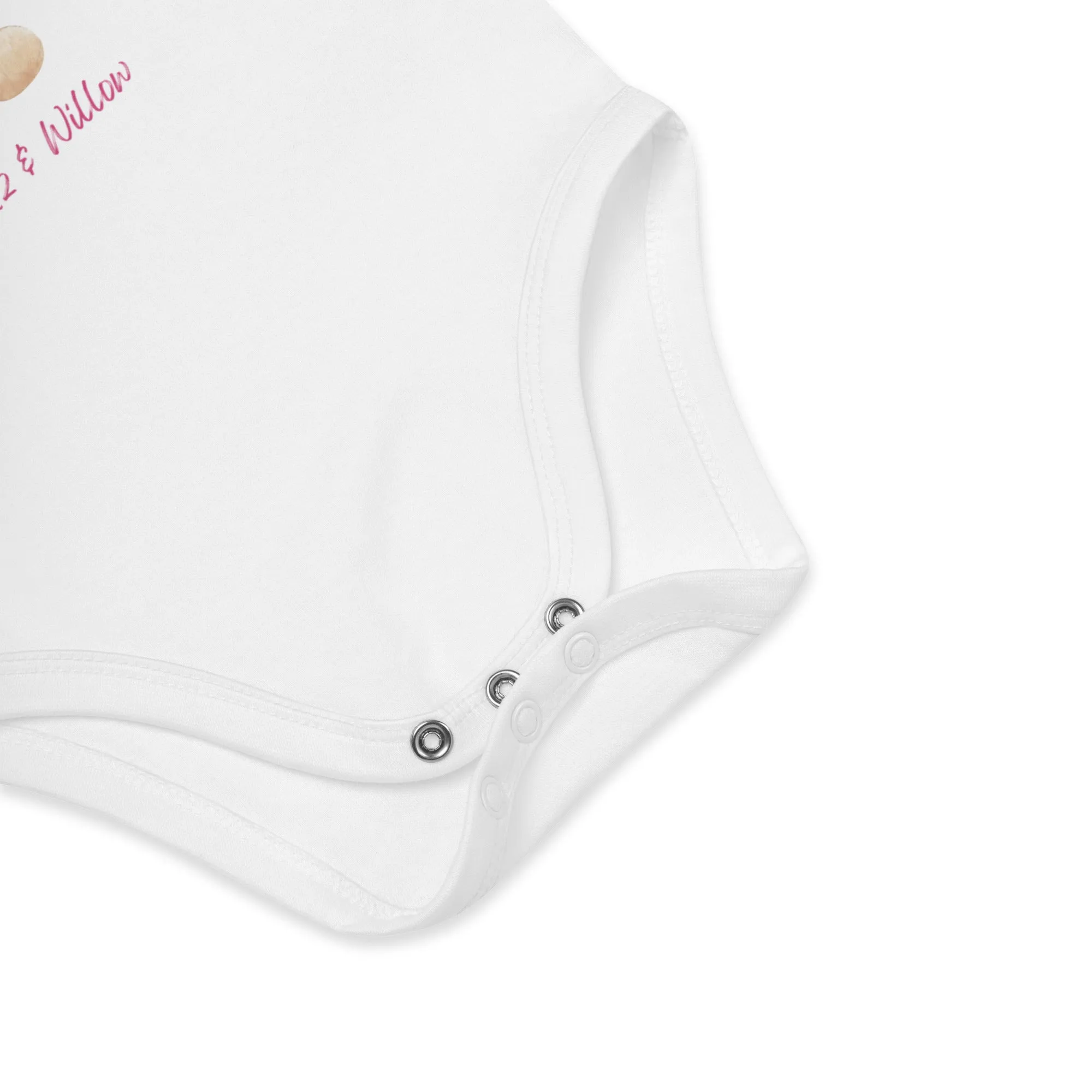 Organic cotton baby bodysuit, Little teddy - Fitz & Willow