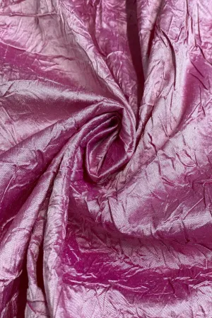 Pink Marble Crushed Silk Dupion Fabric