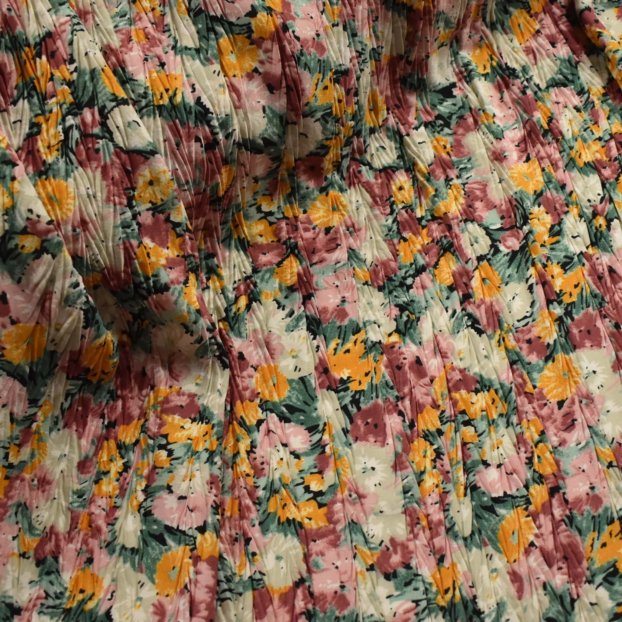 Pleated Floral Prints SS-28924