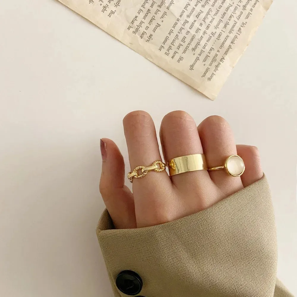 Punk Hot Selling Hollow Out Geometric Rings Set For Women Fashion Cross Open Ring Hip-Hop Ring 2021 Woman Fine Jewelry Gifts