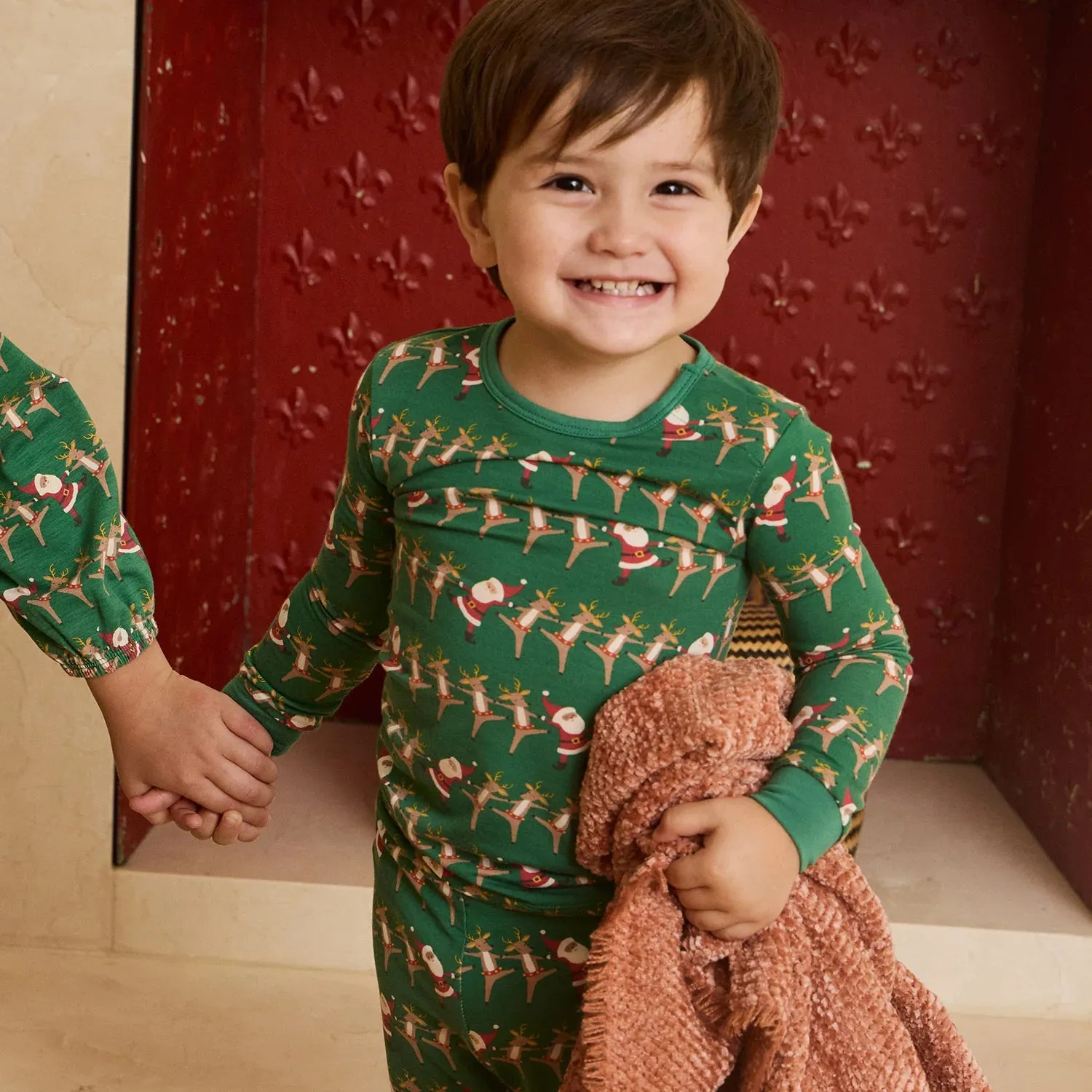 "Christmas Can Can" Modal Magnetic Long Sleeve Set - no drama (Toddler)