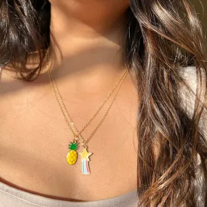 Rack Jack Y2K Charm Pendant Gold Necklace - Season Love - Summer - Pineapple