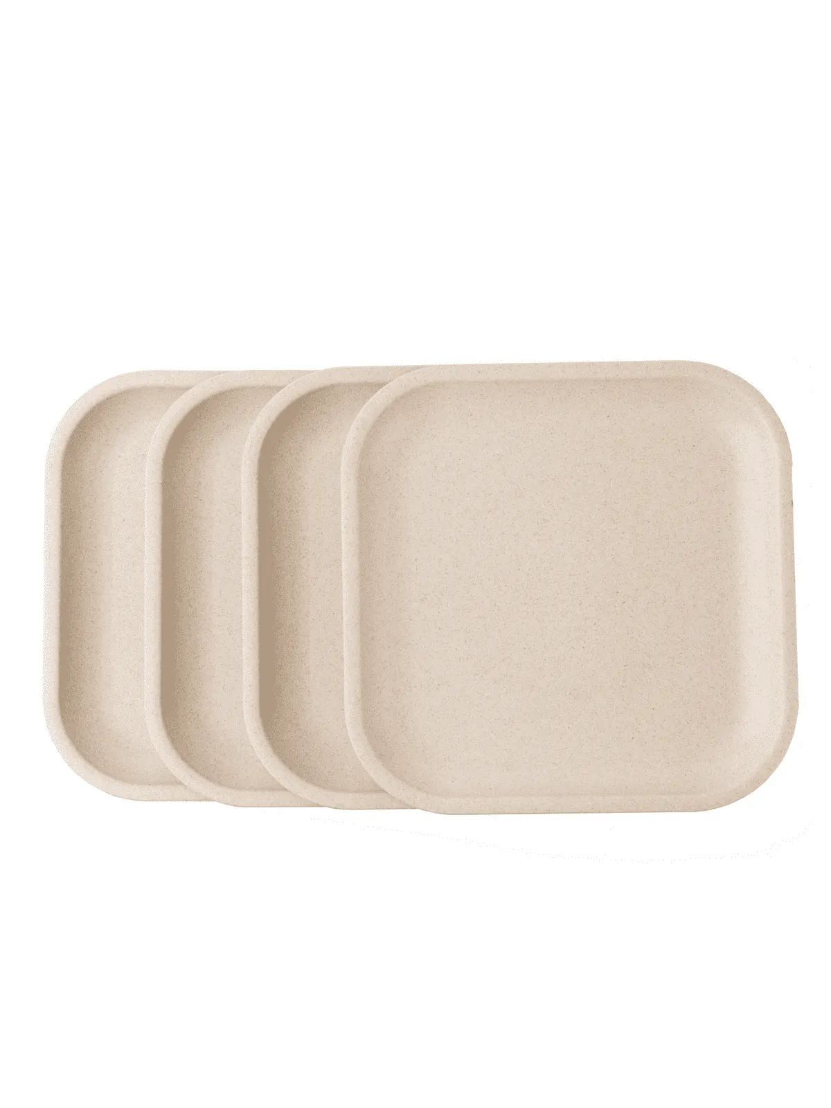 Rice Husk Snack Plates - Set of 4