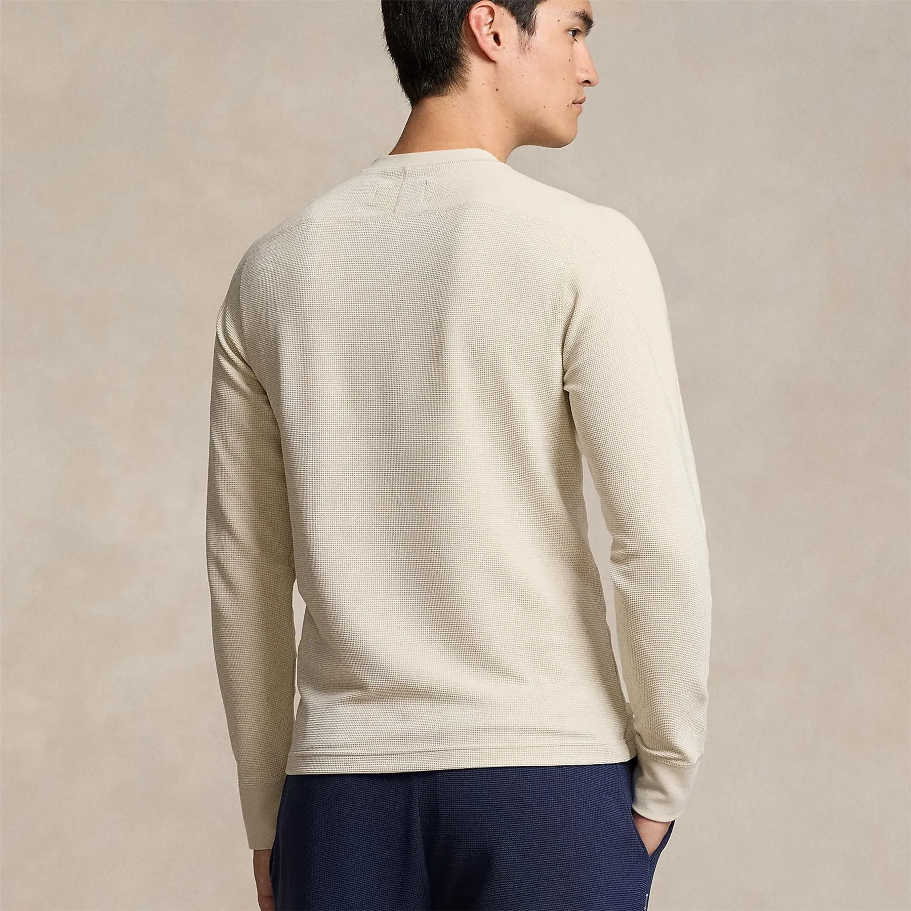 RLX Tech Waffle Henley Pullover Basic Sand - AW24