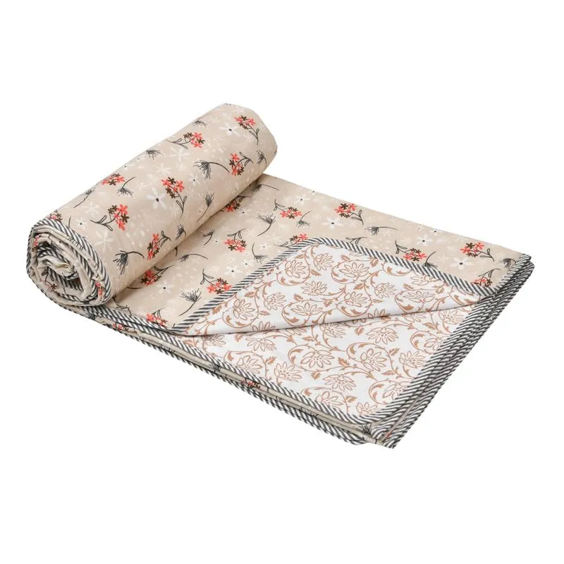 Sentiments Evergreen Dohar Single Size Cotton Lightweight Printed Dohar/Blanket | dh-3a