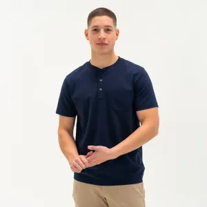 Short Sleeve Stretch Henley