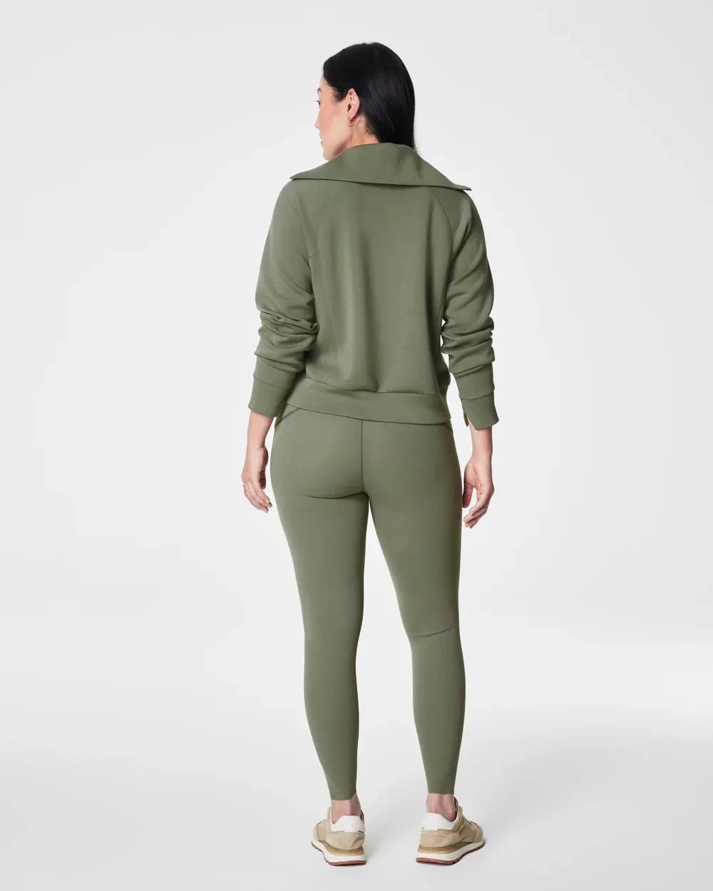 SPANX AirEssentials Half Zip in Clover