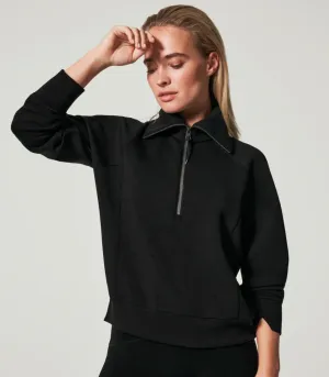 Spanx AirEssentials Half Zip Very Black