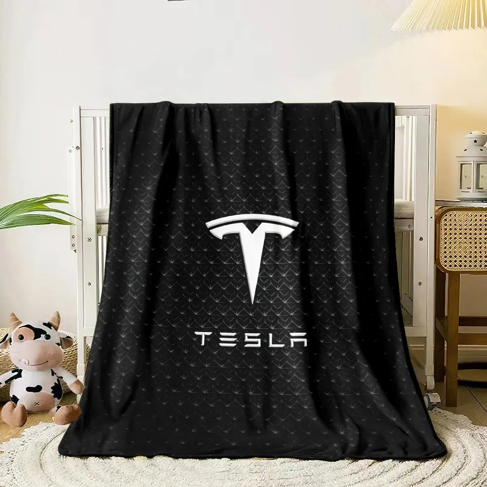 Tesla-Inspired Throw Blanket Soft Lightweight Cozy Plush Warm Blankets