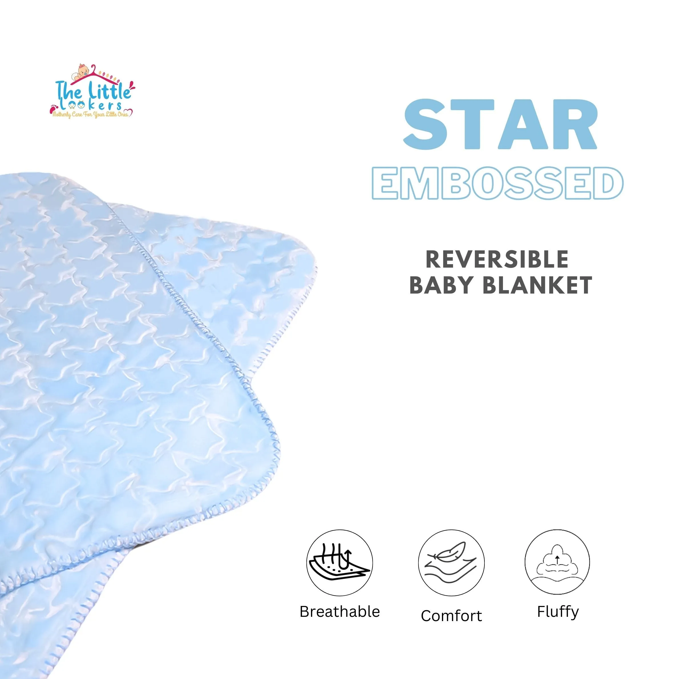 THE LITTLE LOOKERS Baby Blanket - Soft and Breathable Baby Wrapper, Swaddle for New Born Baby/Infants