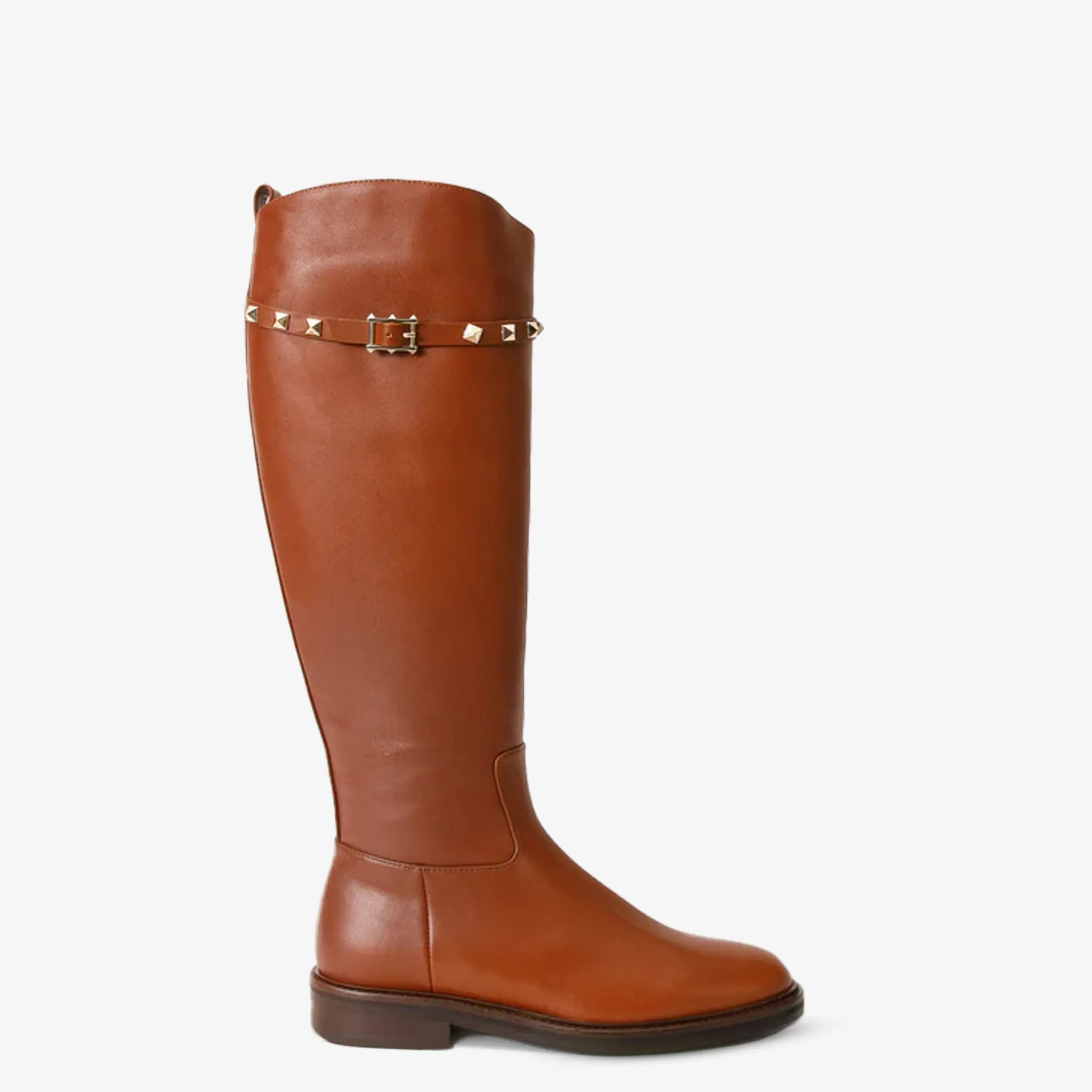 The Rica Tan Leather Knee High Women Boot