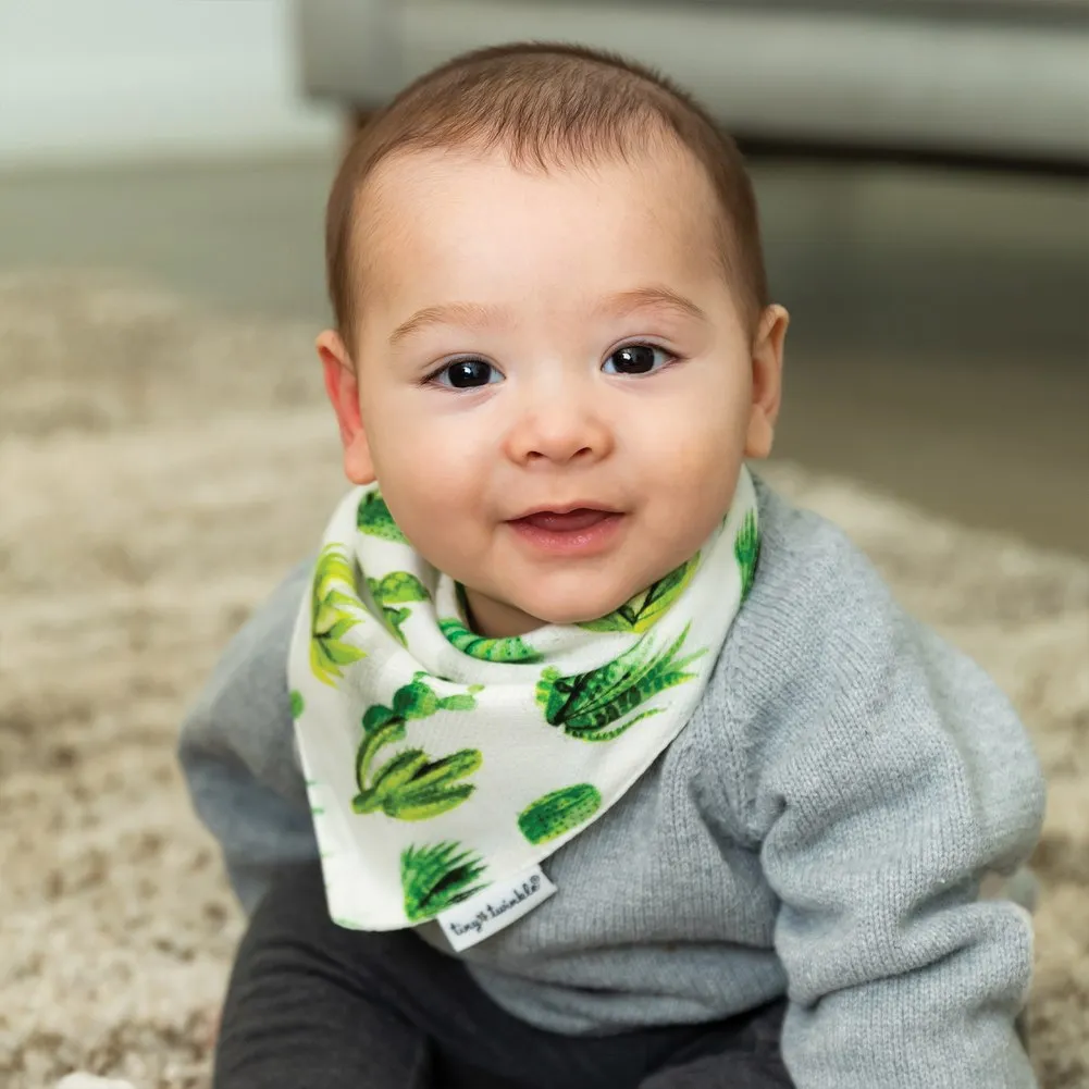 Tiny Twinkle 2-Pack Kaffle Bandana Bibs Set - Cacti