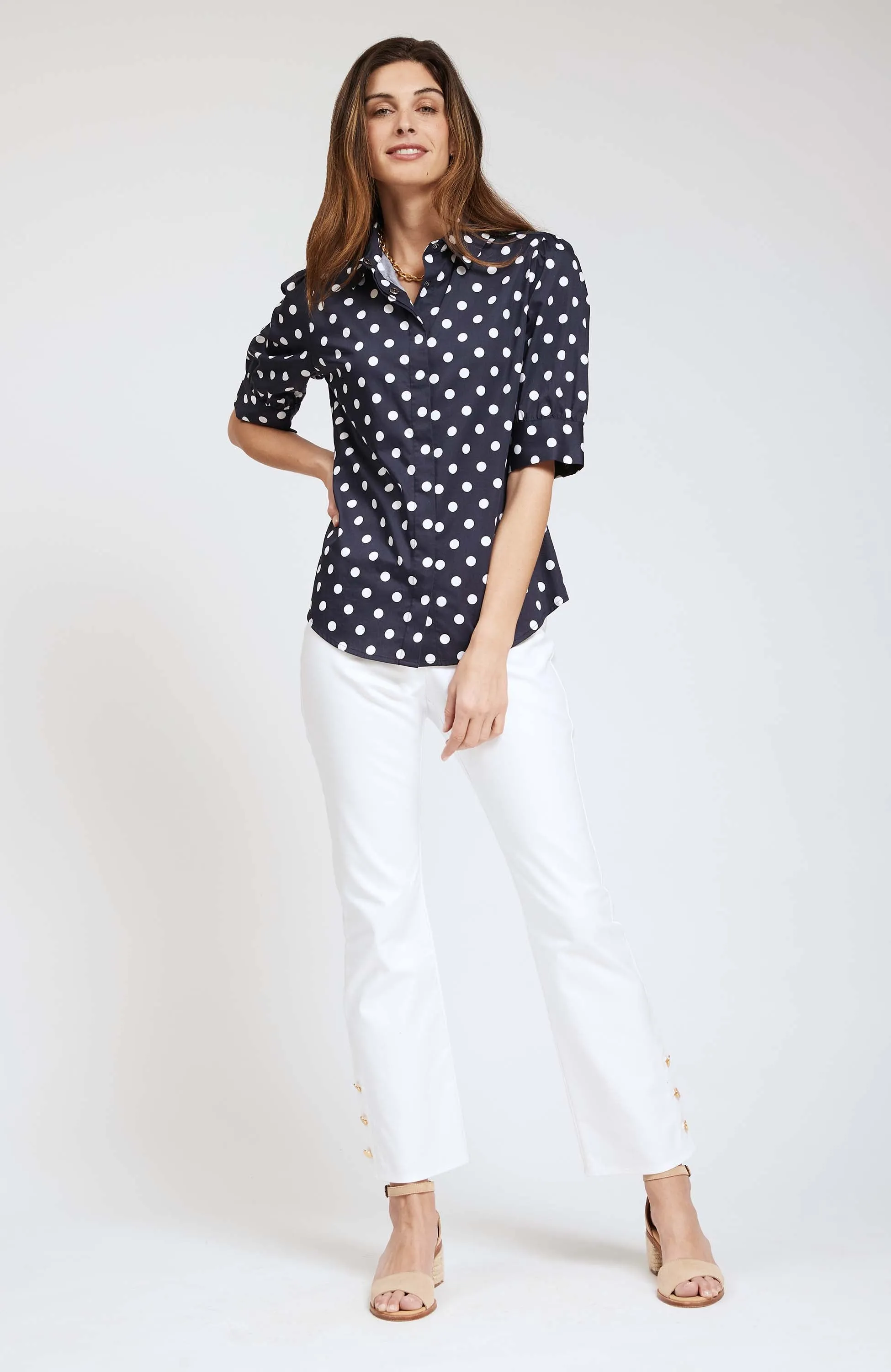 Tyler Boe Alice Poplin Dot Shirt