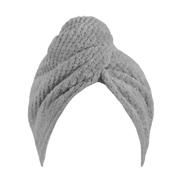 Wicked Sista Waffle Turban Hair Towel Light Grey