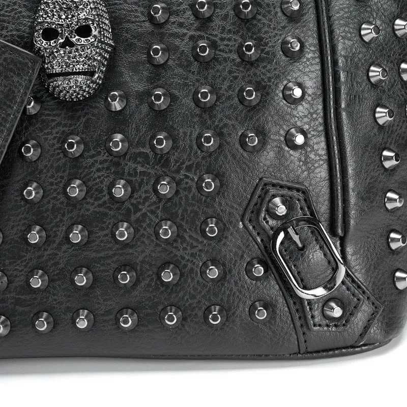 Women Leather Skull Handbag