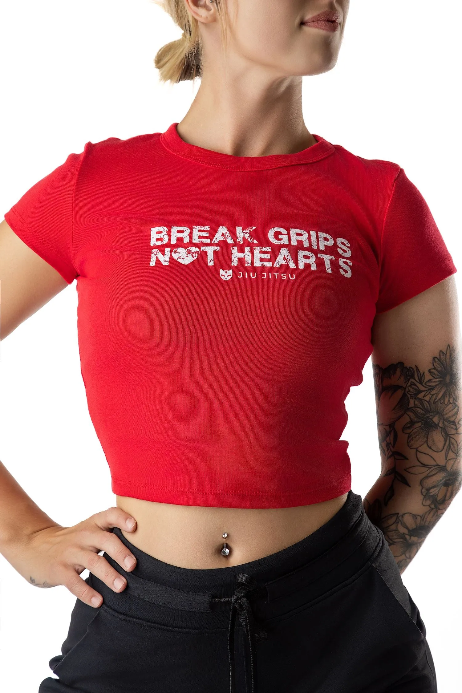 Women's Break Grips Not Hearts Baby Tee