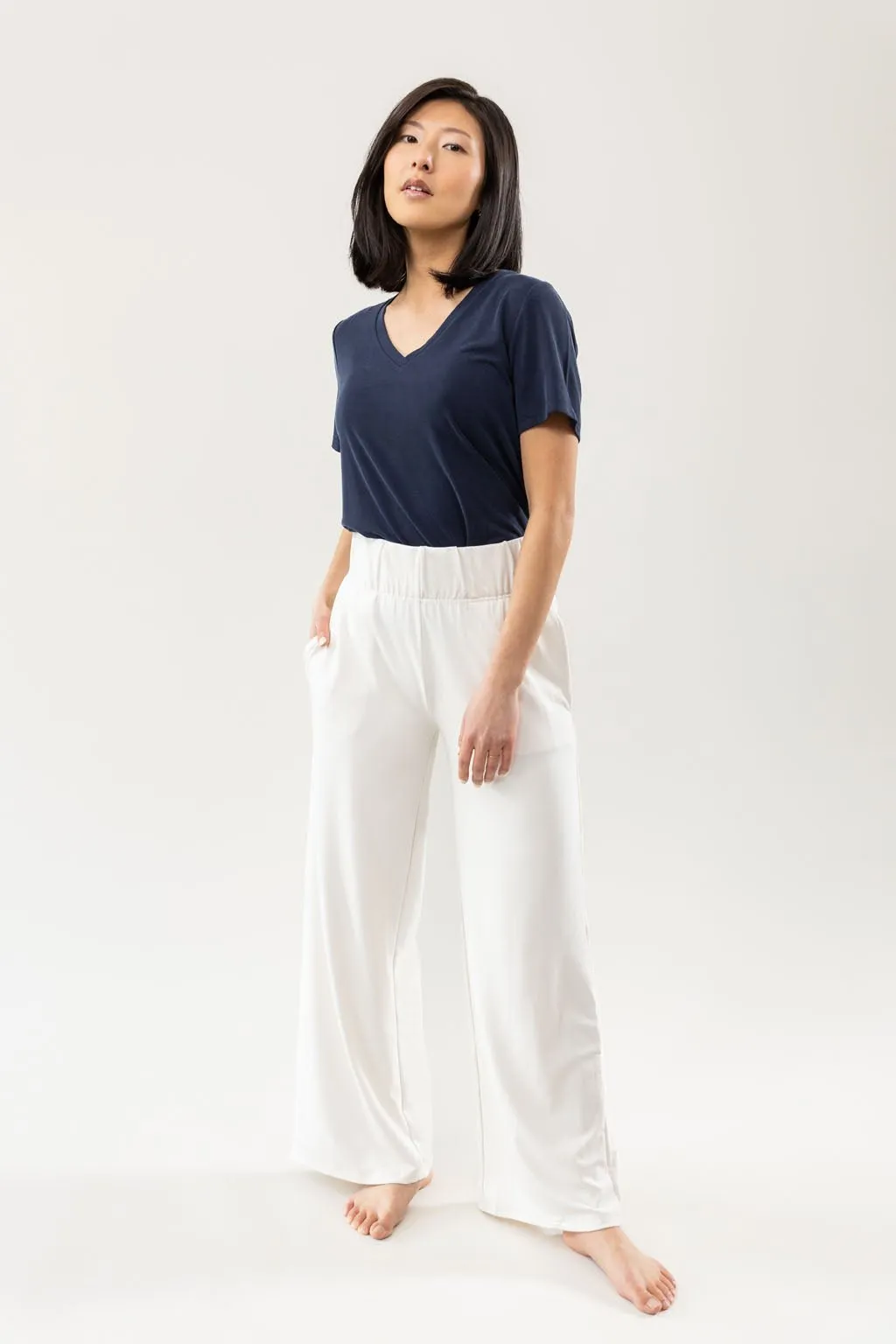 Women's Ultra-Soft Bamboo Wide Leg Pull On Pant